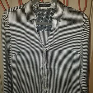 Navy blue an white shirt size Medium